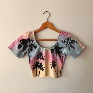 NWOT - LF Emma & Sam Tie Dye Festival Crop Top